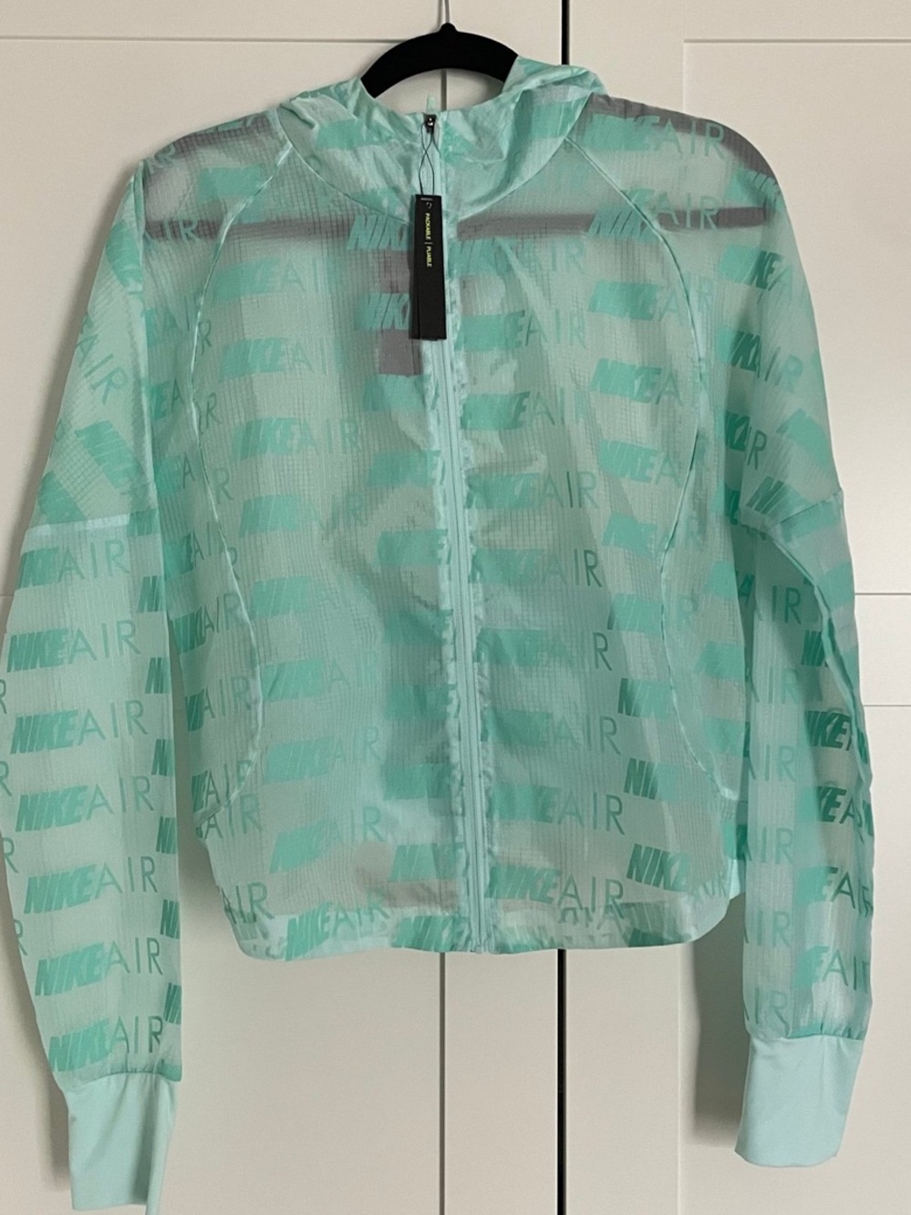 Nike Mint Green Sheer Zip Jacket